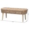 Bali & Pari Raisa Modern Bohemian Natural Kubu Rattan and Grey Acacia Wood Accent Bench 243-13544-ZORO - alternate 3